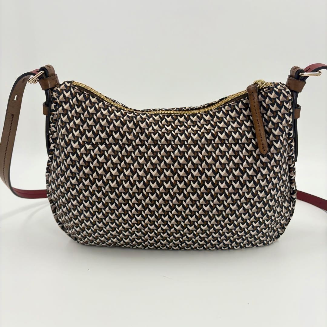 Roberta Pieri Brown Geometric Pattern Shoulder Ba… - image 5