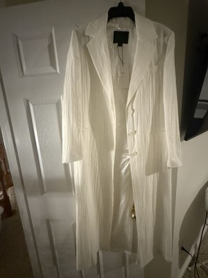 New With Tag Zara Long Coat Women s Size Small Offwhite/cream Color