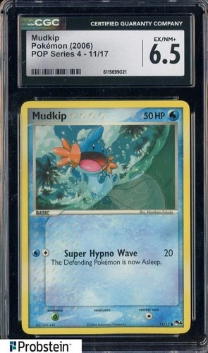 2006 Pokemon Pop Series 4 #11 Mudkip CGC 6.5 EX-NM+