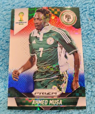 2014 Panini Prizm World Cup Red Blue Plaid Ahmed Musa Nigeria #154