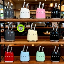 Smeg 7-Piece NEW knife Block set stainless steel Multicolor - DHL EXPRESS SHIP