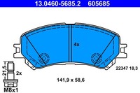 Bremsbelagsatz FÜR Renault Megane IV Grandtour (K9A/M/N ) - ATE 13.0460-5685.2