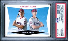 2020 TOPPS ARCHIVES 1960 COMBO CARDS #60CCTO MIKE TROUT-SHOHEI OHTANI PSA 10