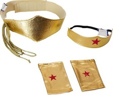 Rubies Women's DC Comics Wonder Accessory Kit Tiara Belt with One Size, Multi