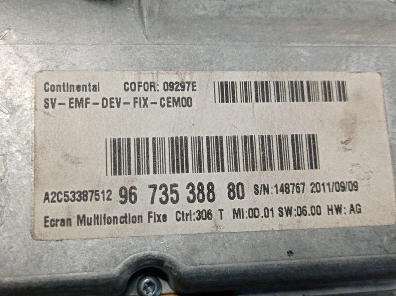 9673538880 bildschirm für CITROEN C5 III (RD ) 2.0 HDI (RDRHDA) 2008 5639794 - Bild 3 von 4