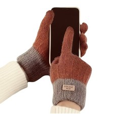 Unisex Thermal Touchscreen Winter Finger Driving Knit Gloves One Size Spice NWT