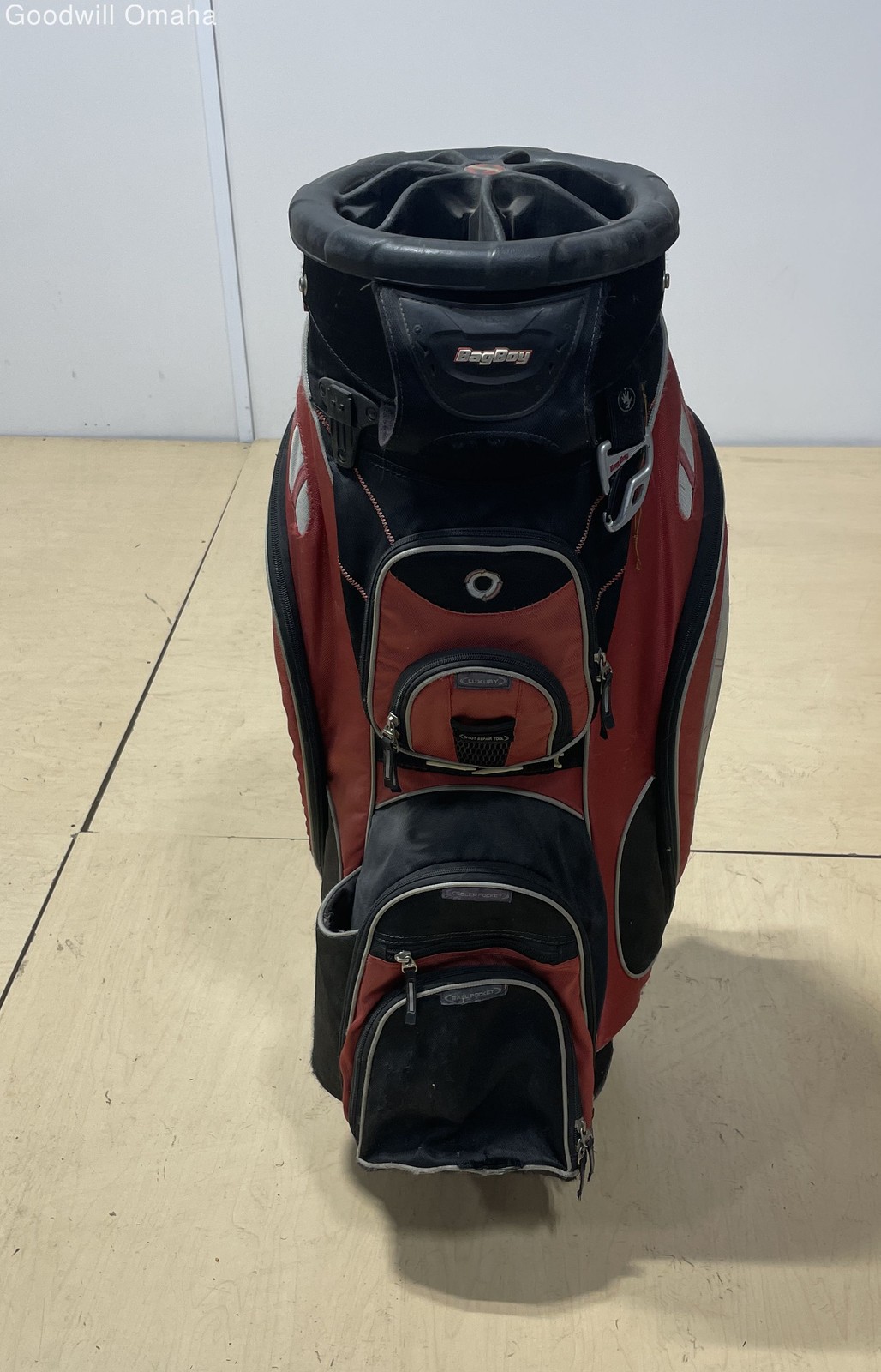 Bag Boy 7-Way Divider Revolver Golf Cart Bag (Black/Red) W/ 