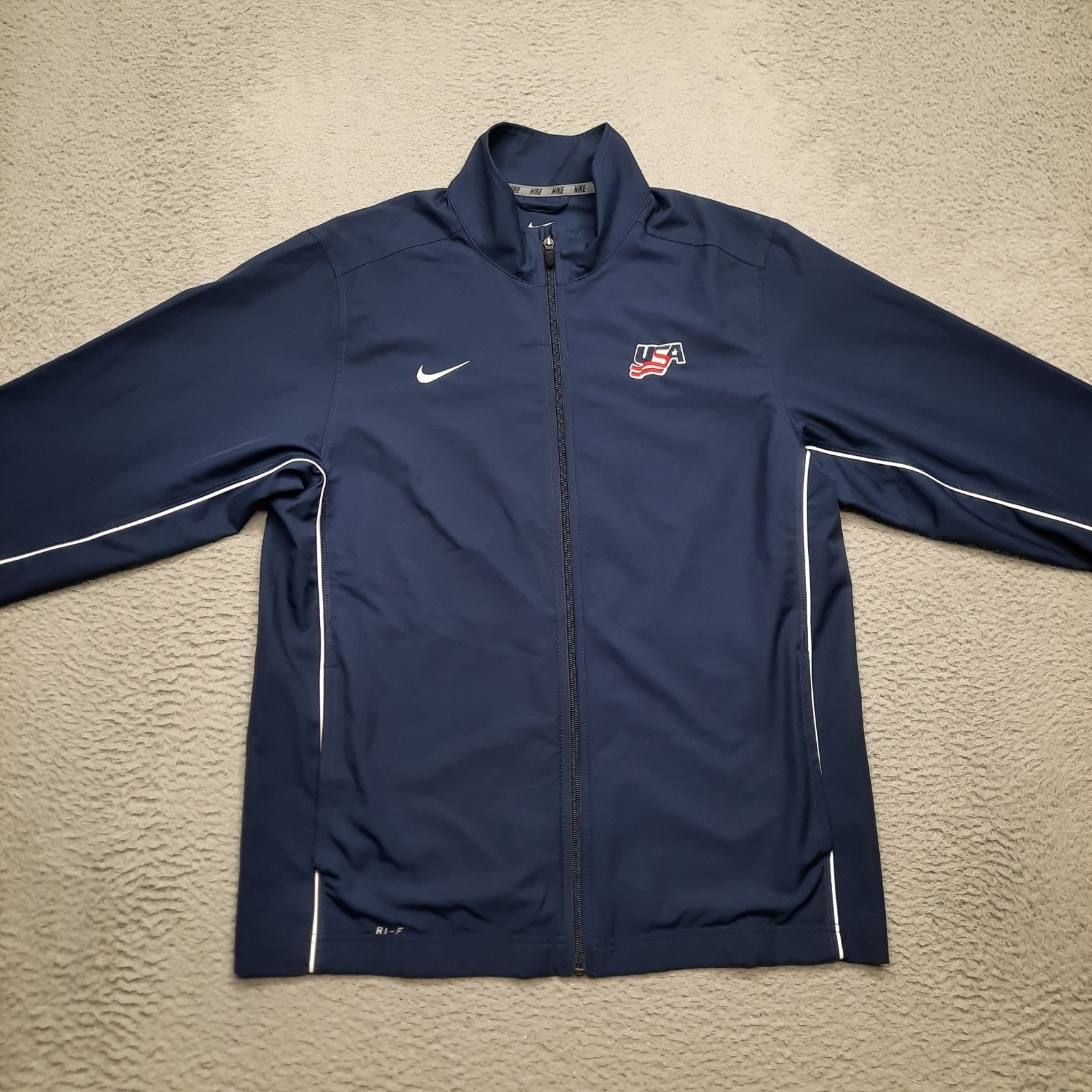 SACAI X NIKE Giacca a vento Nike USA Hockey Team uomo blu medio bianco full zip dri fit