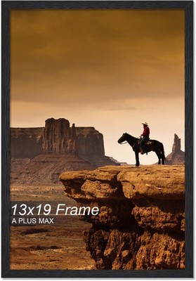 A PLUS MAX 13x19 Picture Frame, Black Engineered Wood Frame for 13x19,