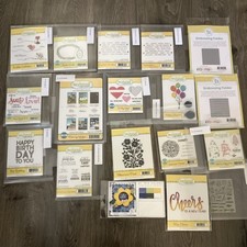 Lot Of 17 Taylored Expressions Rubber Cling Stamp Most New Building Blocks