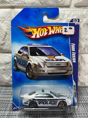 Hot Wheels HW City Works '09 03/10 Ford Fusion 109/166 Police White - Image 1 of 4
