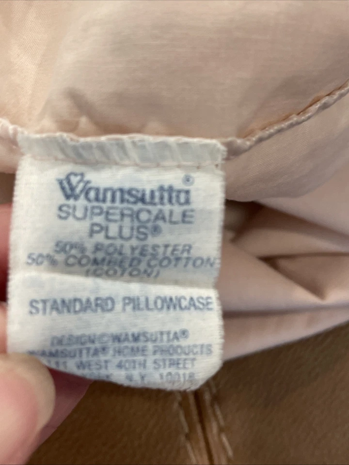 2 fundas de almohada estándar vintage Wamsutta Supercale Plus rosa claro/satinado Foto 4 de 4