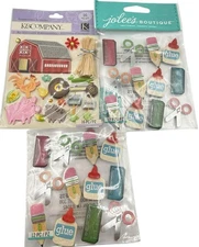 Jolee's Pre School Scrapbooking 3D Stickers Lot 3 Farm Animals Dimensional