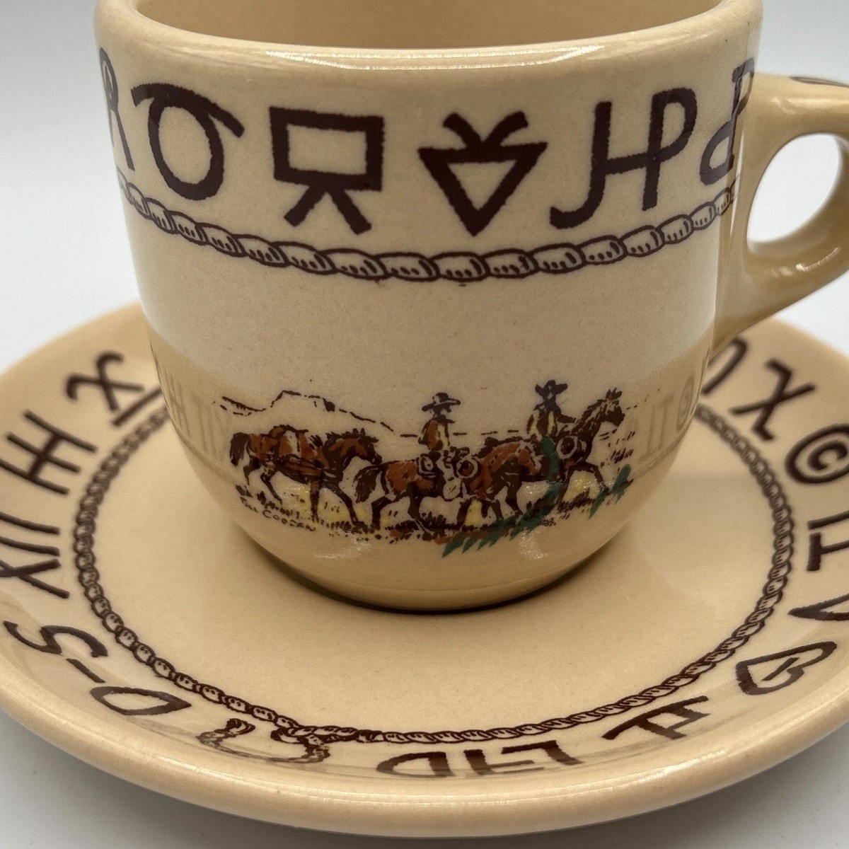 貴重レア！50's〜ロイヤルコプリー　サーカス象の花瓶　アメリカアンティーク雑貨 Wallace China Westward Ho Rodeo Horses Brands Till Goodan Coffee
