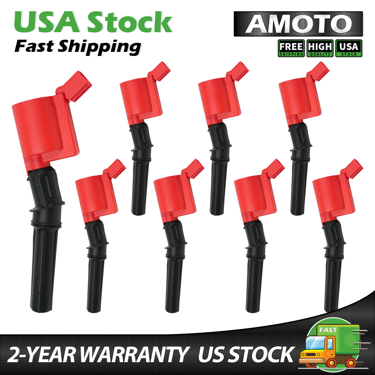 8 DG508 Ignition Coil Pack For Ford F150 Expedition 2000 2001 2002
