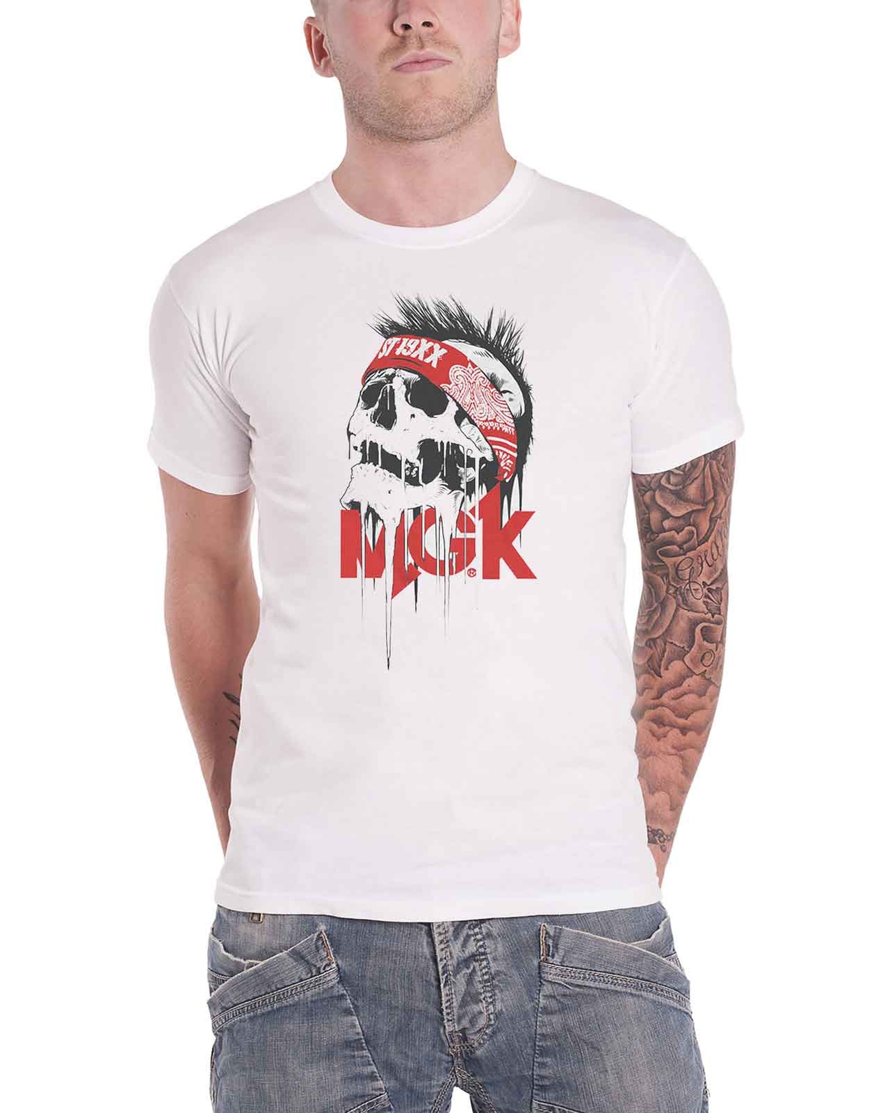 Machine Gun Kelly Invincible Logo Official Men's White T-Shirt