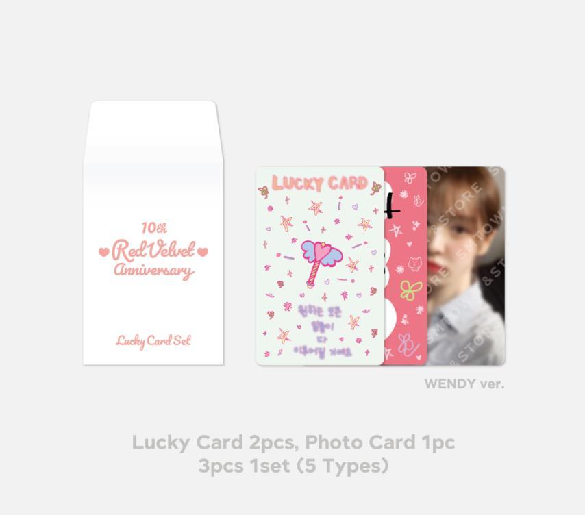 Red Velvet 10TH ANNIVERSARY SMTOWN OFFICIAL GOODS LUCKY CARD SET +