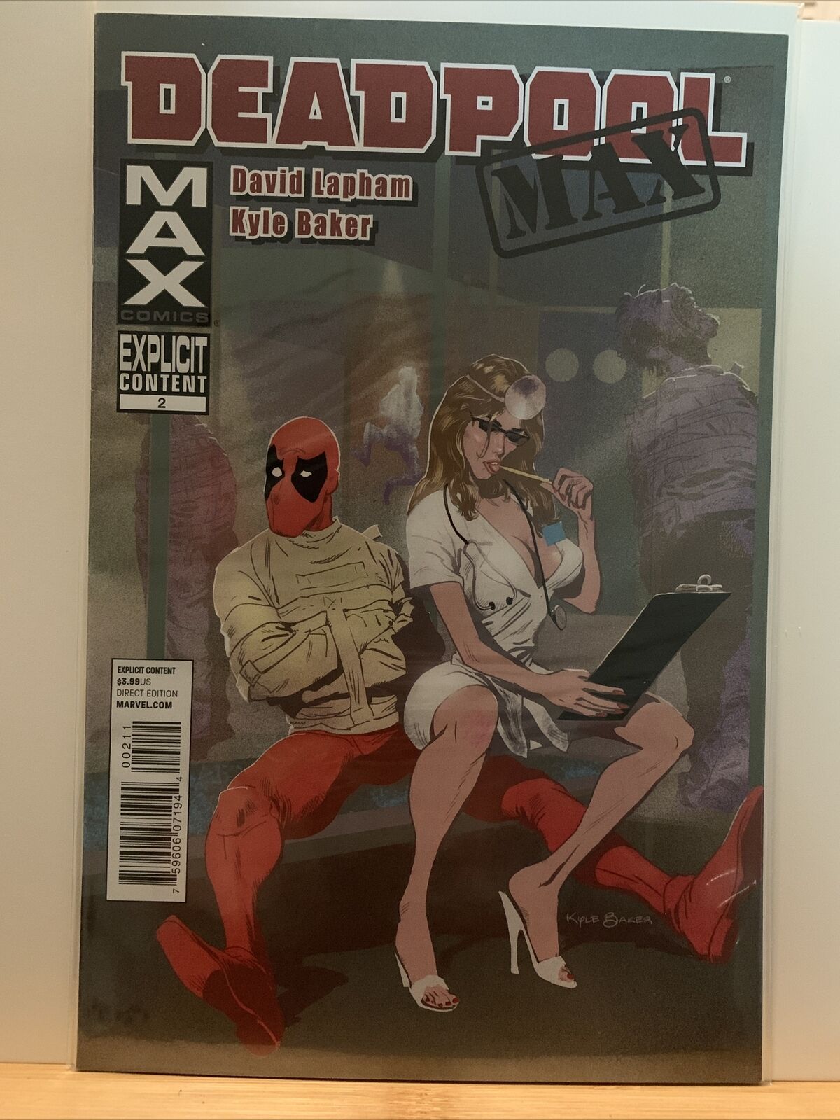 Max Comics: Deadpool MAX #2 NM First Print David Lapham Cover by Kyle Baker