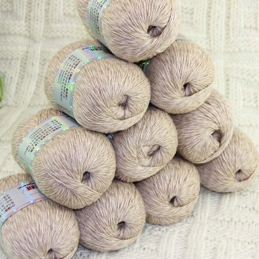 New Sale Soft 10 SkeinsX50g Pure Cashmere Blankets Hand DIY Knit Wool Yarn 36