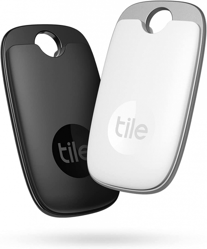 Tile Pro (2022) Pack de 2 Tracker Bluetooth Résistant à l'eau (1 Noir / 1 Blanc)