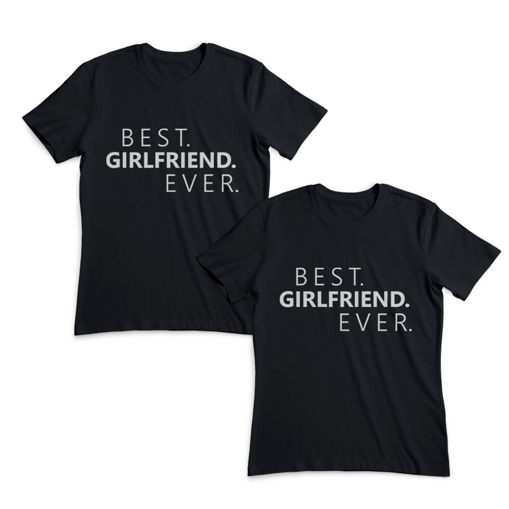 Valentines Day Couples Matching Outfits Best Girlfriend Ever Style G Black