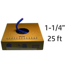 25ft 1-1/4" ID FlexFab Silicone Heater Hose 5526 Blue 32mm 350F Radiator Coolant