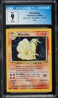 1999 Pokemon Base Set Ninetales #12 Holo Rare ERROR SQUARE CUT CGC 9 MINT