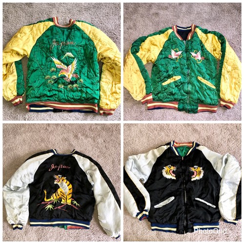 Vtg Japan Quilted Silk Reversible 