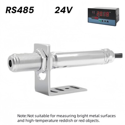 24V Infrared Thermometer Sensor Non-contact Temperature Tool W/ Controller RS485