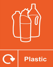 Bin Sign Signage Adhesive Outdoor Sticker Decal Notice Recycling Recycle Plastic