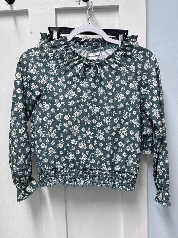 GIRLS NICOLE MILLER TOP/SKIRT 2 PC SET GREEN SZ 10 