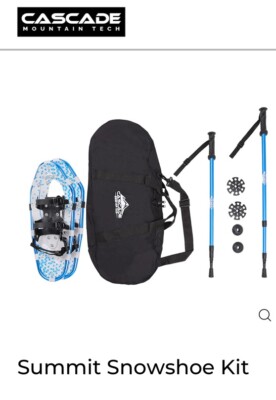Summit Cascade 821 (8x21'') Snowshoes Kit w/ Telescoping Poles & Bag.  New/Sealed