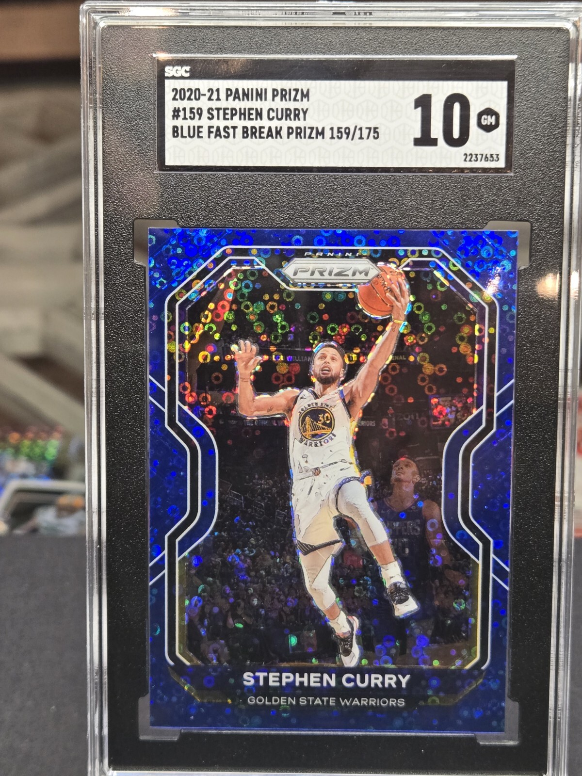 2020-21 Panini Prizm - Blue Fast Break - #159 Stephen Curry /175 - SGC 10 GM 🔥