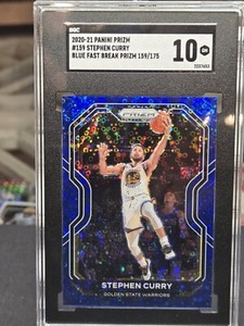 2020-21 Panini Prizm - Blue Fast Break - #159 Stephen Curry /175 - SGC 10 GM 🔥