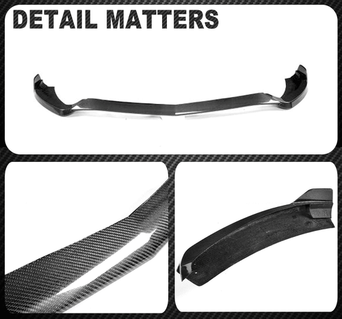 Fit For Benz C217 S500 Sport 14-17 Real Carbon Front Bumper Lip Spoiler Splitter - Picture 16 of 16