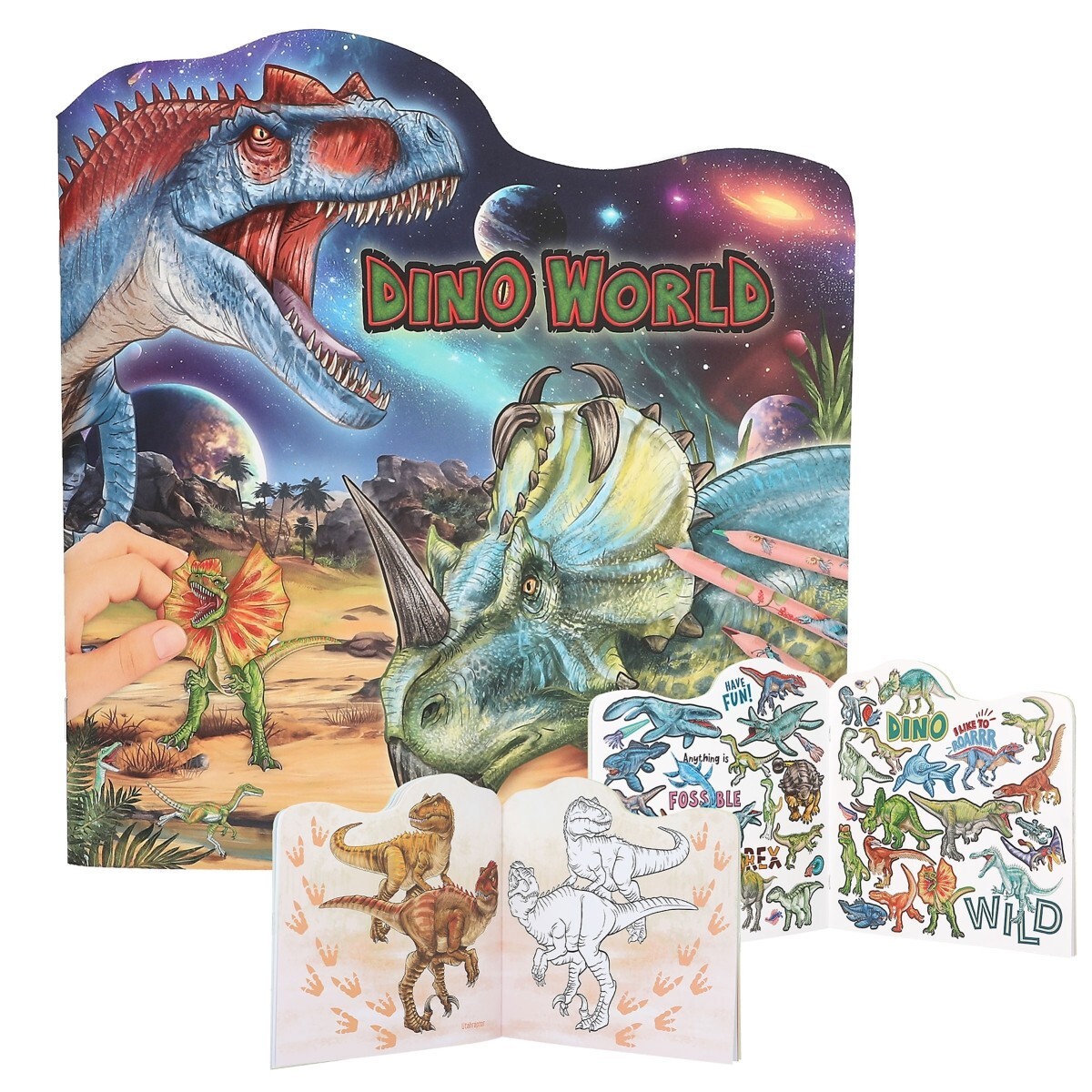 Depesche Dinosaur Dino World Colouring and Sticker Book