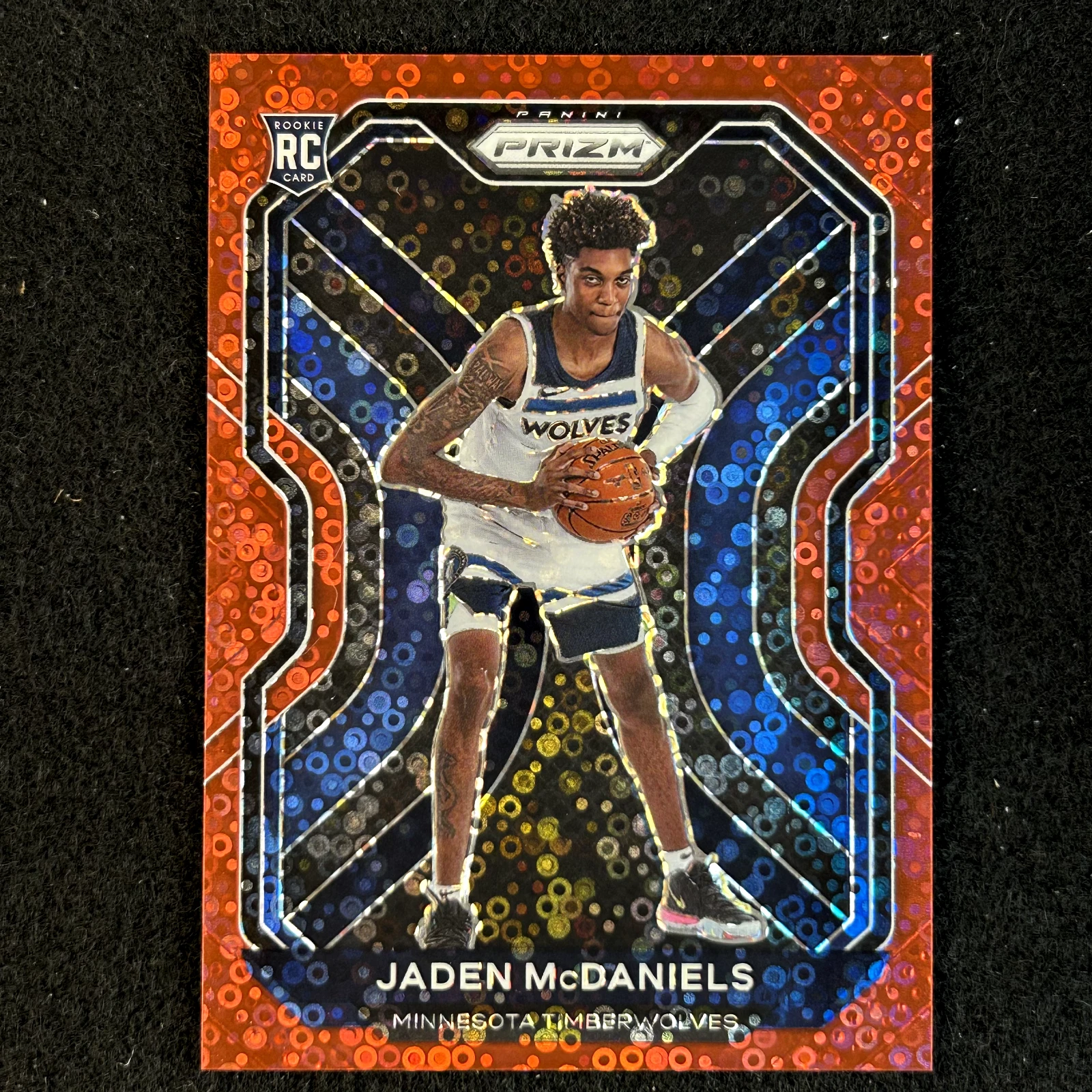 2020-21 Panini Prizm Fast Break #277 Jaden McDaniels Red /125 Rookie RC