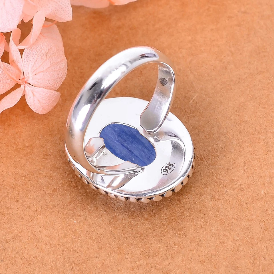 Kyanite Gemstone 925 Sterling Silver Jewelry Ring All Size, Unique Ring, For Her - Image 4 of 4