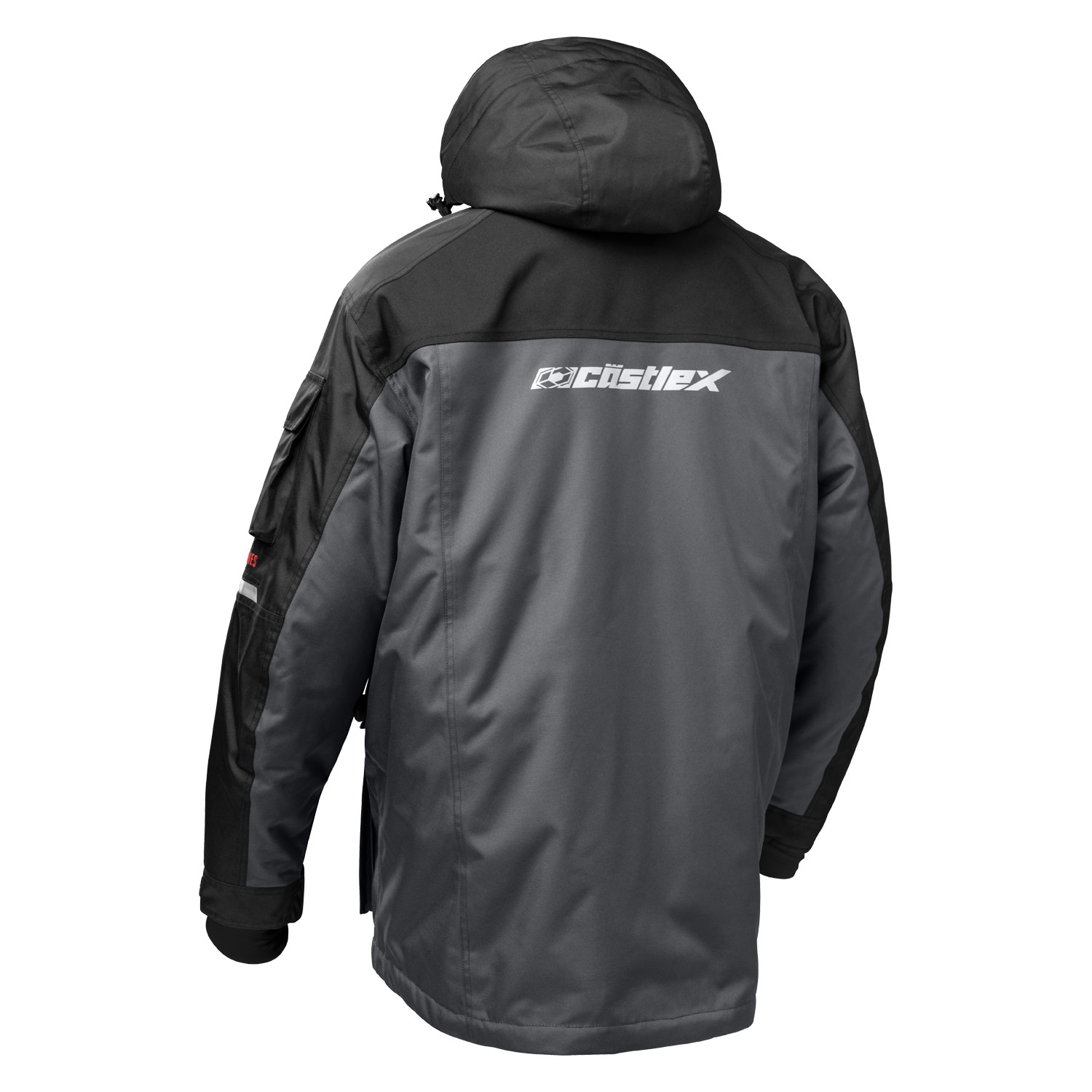 Castle X West Shore Ice Fishing  Jacket. Men's Waterproof Insulated Charcoal
