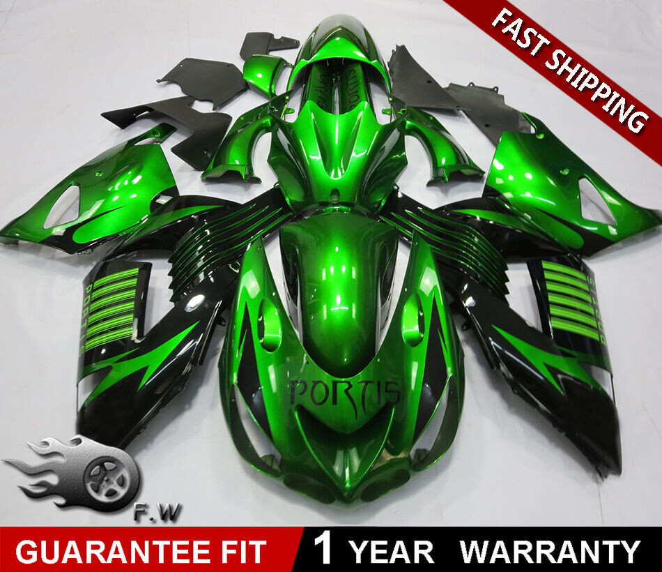 New Green Fairing Set Injection for 2006-2011 Kawasaki ZX