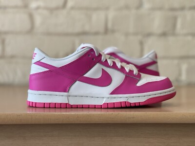 Nike Dunk Low Retro Shoes White Pink Barbie Fuchsia FB9108-102 GS