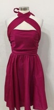 JIM HJELM OCCASIONS TAFFETA HALTER NECK RUCHED FORMAL DRESS Size 12 NWT 200