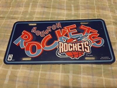 HOUSTON ROCKETS VINTAGE PLASTIC AUTO TAG LICENSE PLATE (NOT PERFECT) | eBay