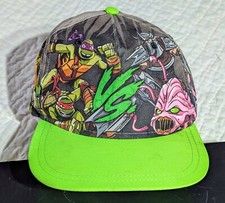 TMNT Nickelodeon Teenage Mutant Ninja Turtles YOUTH Hat Cap OSFM 2017 Neon Snap