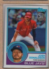 Josh Donaldson 85 2018 Topps Chrome 1983 '83 Silver Pack Refractor