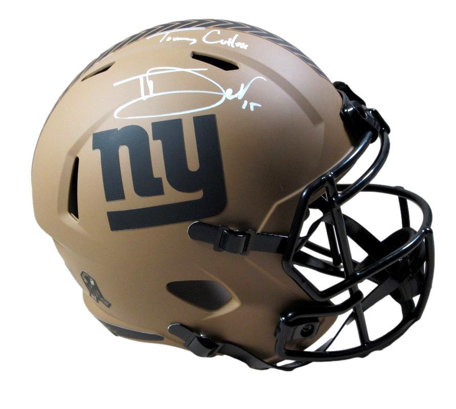 danny devito football helmet Tommy DeVito Auto/inscribed Salute to Service Full Size Giants Beckett  184885