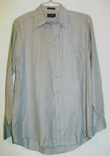 Club Room Mens Button Up Tan Long Sleeved Shirt Size 16 Medium 34/35 EUC