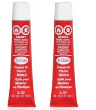 Lot of 2 ~ TESTORS Cement For Plastic 5/8 oz each 3501