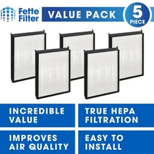True HEPA Combo Compatible with NUWAVE OxyPure Air Purifiers - Pack of 5