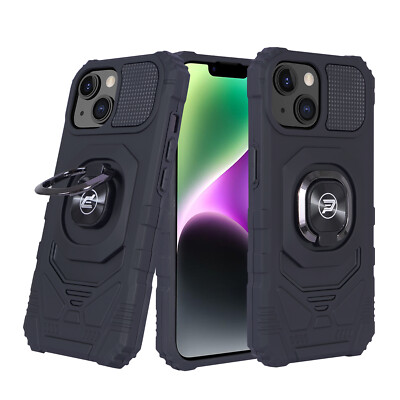 Ring Kickstand Magnetic Car Mount phone Case for Apple iPhone 15 PLUS Phone